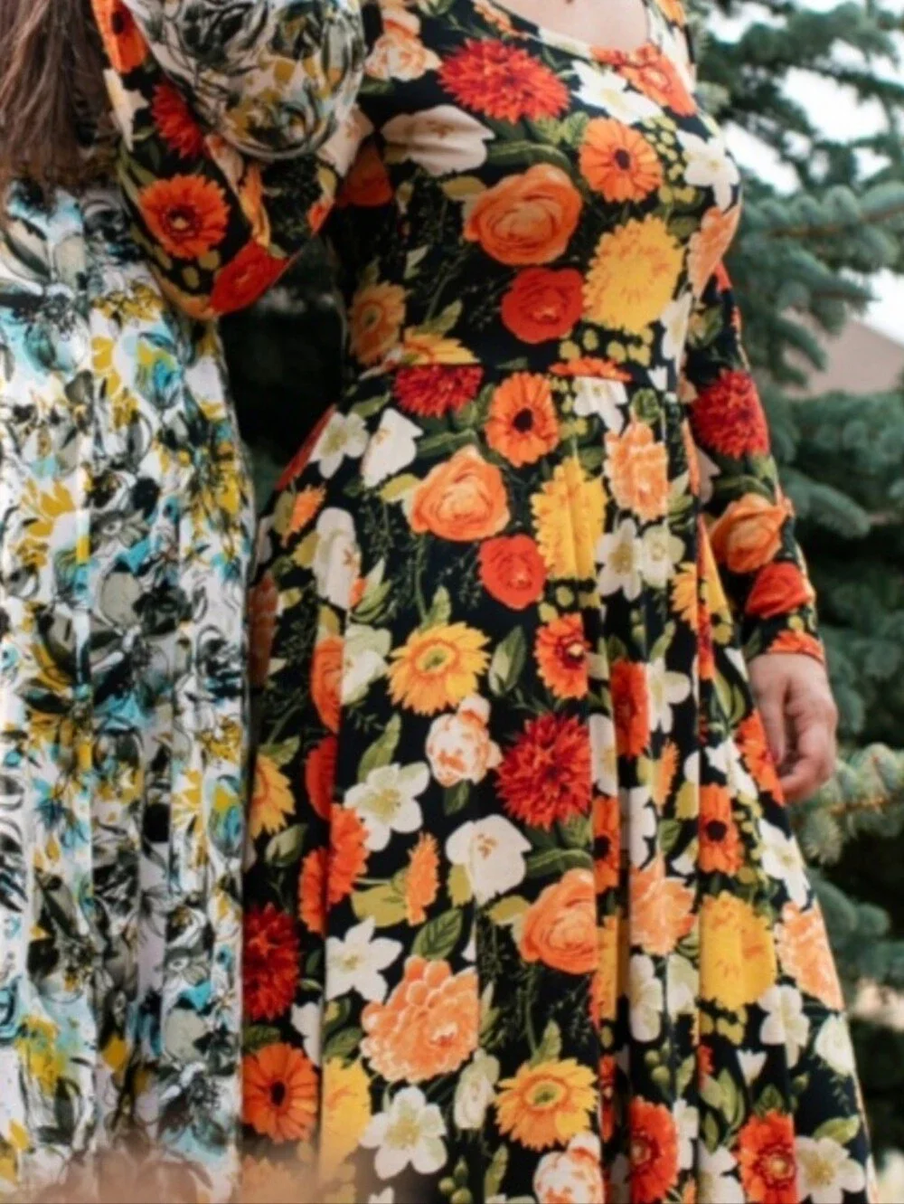 Lularoe Ryane Floral Dress Size Medium Colorful Boho Cottagecore Modest